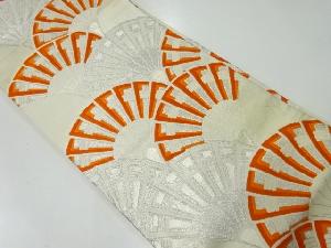 アンティーク 檜扇青海波模様織出し袋帯(材料)